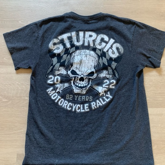 Sturgis Motorcycle Skulls T Shirt Men’s Medium 2022 - Picture 3 of 7